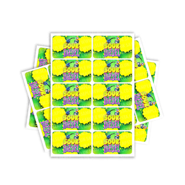 Sour Diesel Rectangle / Pre - Roll Labels - Pre - Roll (10.16cm x 6.7cm)