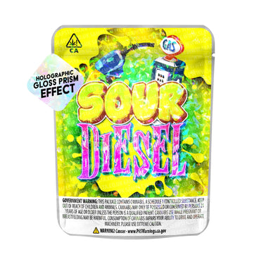 Sour Diesel SFX Mylar Pouches Pre - Labeled - 3.5g (1/8oz)