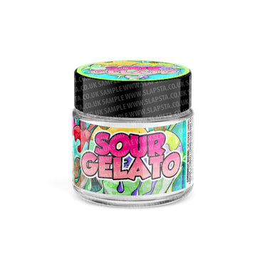 Sour Gelato Glass Jars Pre - Labeled - 3.5grams (1/8oz)