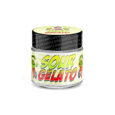 Sour Gelato Glass Jars Pre - Labeled - 3.5grams (1/8oz)