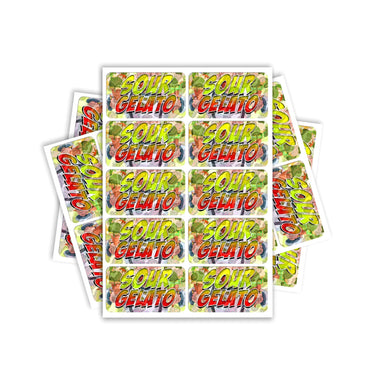 Sour Gelato Rectangle / Pre-Roll Labels - Pre-Roll (10.16cm x 6.7cm) / 10