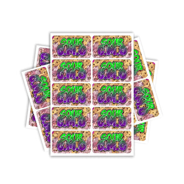 Sour GMO Rectangle / Pre-Roll Labels - Pre-Roll (10.16cm x 6.7cm) / 10