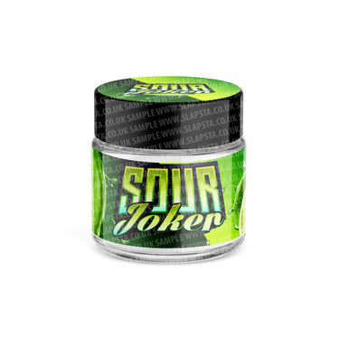 Sour Joker Glass Jars Pre - Labeled - 3.5grams (1/8oz)