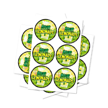 Sour Lemonade Circular Stickers - 2.5cm
