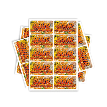 Sour Marmalade Rectangle / Pre-Roll Labels - Pre-Roll (10.16cm x 6.7cm) / 10