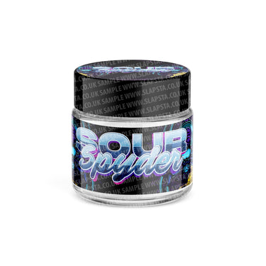 Sour Spyder Glass Jars Pre - Labeled - 3.5grams (1/8oz)