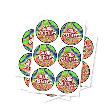 Sour Zkittlez Circular Stickers - 2.5cm