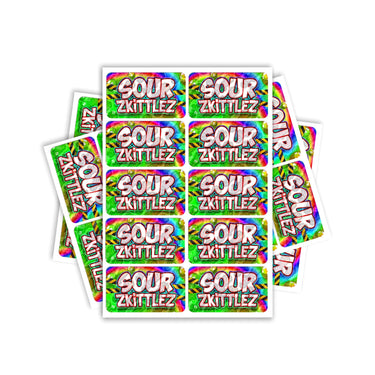 Sour Zkittlez Rectangle / Pre - Roll Labels - Pre - Roll (10.16cm x 6.7cm)