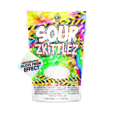 Sour Zkittlez SFX Mylar Pouches Pre - Labeled - 3.5g (1/8oz)