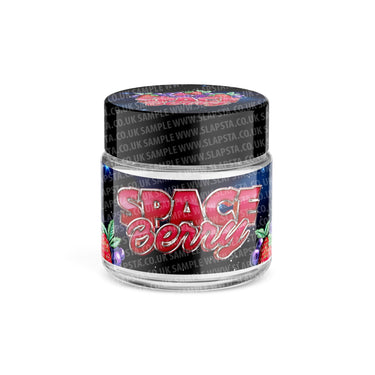 Space Berry Glass Jars Pre - Labeled - 3.5grams (1/8oz)