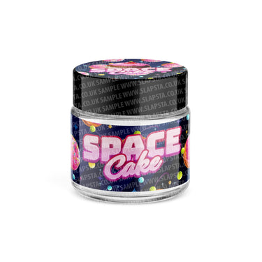 Space Cake Glass Jars Pre - Labeled - 3.5grams (1/8oz)
