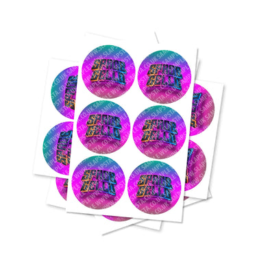 Space Gello Circular Stickers - 2.5cm