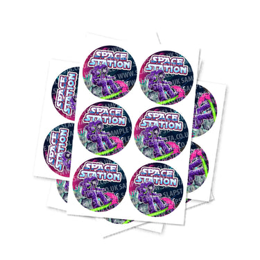 Space Station Circular Stickers - 2.5cm