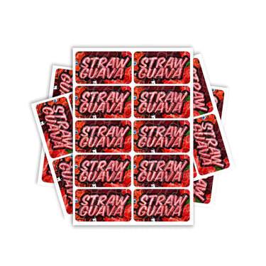 Straw Guava Rectangle / Pre-Roll Labels - Pre-Roll (10.16cm x 6.7cm) / 10