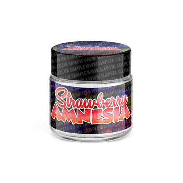 Strawberry Amnesia Glass Jars Pre - Labeled - 3.5grams (1/8oz)