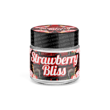 Strawberry Bliss Glass Jars Pre - Labeled - 3.5grams (1/8oz)