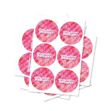 Strawberry Daiquiri Circular Stickers - 2.5cm