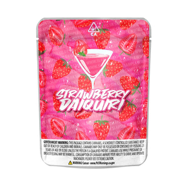 Strawberry Daiquiri Mylar Pouches Pre - Labeled - 3.5g (1/8oz)