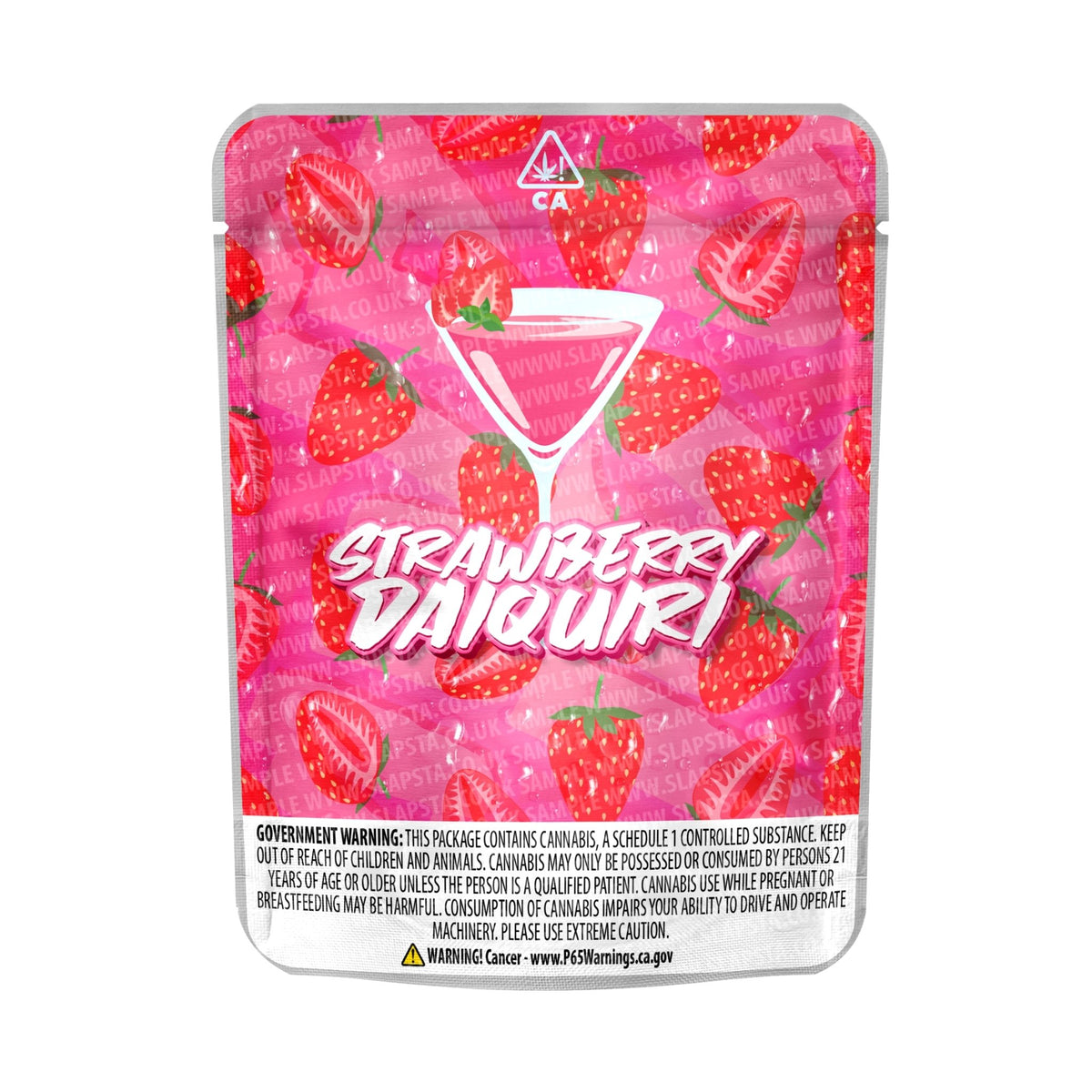 SLAPSTA Strawberry Daiquiri Mylar Pouches PreLabeled