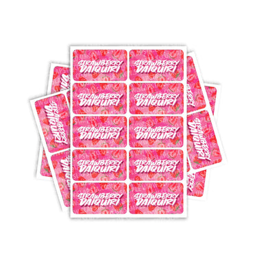 Strawberry Daiquiri Rectangle / Pre - Roll Labels - Pre - Roll (10.16cm x 6.7cm)