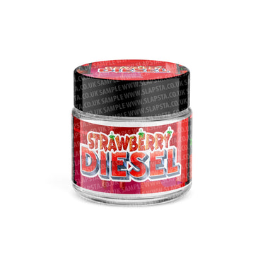 Strawberry Diesel Glass Jars Pre - Labeled - 3.5grams (1/8oz)
