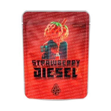 Strawberry Diesel Mylar Pouches Pre - Labeled - 3.5g (1/8oz)