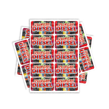 Strawberry Diesel Rectangle / Pre - Roll Labels - Pre - Roll (10.16cm x 6.7cm)