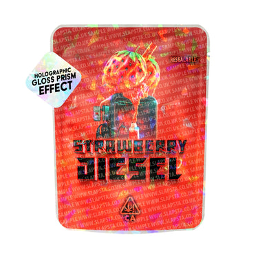 Strawberry Diesel SFX Mylar Pouches Pre - Labeled - 3.5g (1/8oz)
