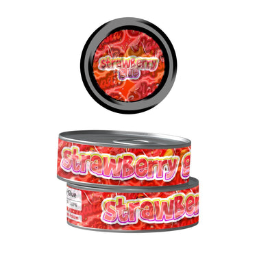 Strawberry Glue Pre - Labeled 3.5g Self - Seal Tins - 60pcs