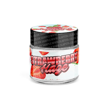 Strawberry Haze Glass Jars Pre - Labeled - 3.5grams (1/8oz)