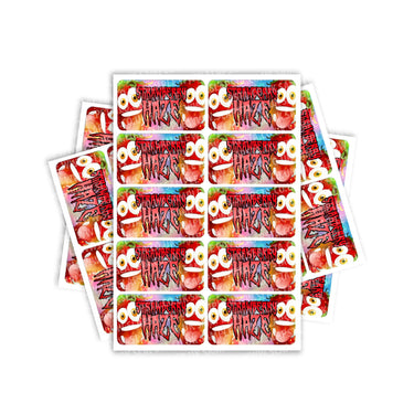 Strawberry Haze Rectangle / Pre - Roll Labels - Pre - Roll (10.16cm x 6.7cm)