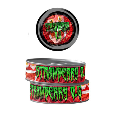 Strawberry OG Pre - Labeled 3.5g Self - Seal Tins - 60pcs