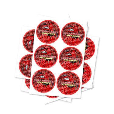 Strawberry Stardawg Circular Stickers - 2.5cm