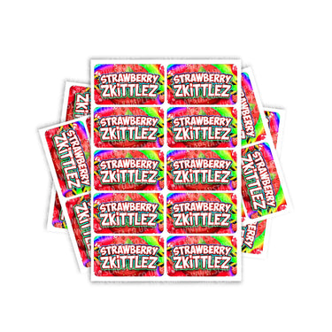 Strawberry Zkittlez Rectangle / Pre - Roll Labels - Pre - Roll (10.16cm x 6.7cm)