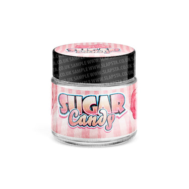 Sugar Candy Glass Jars Pre - Labeled - 3.5grams (1/8oz)