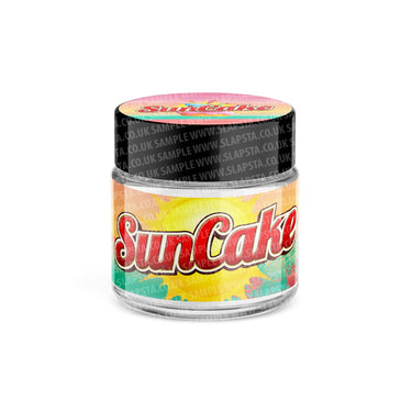 Suncake Glass Jars Pre - Labeled - 3.5grams (1/8oz)