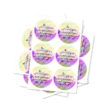 Sundae Driver Circular Stickers - 2.5cm