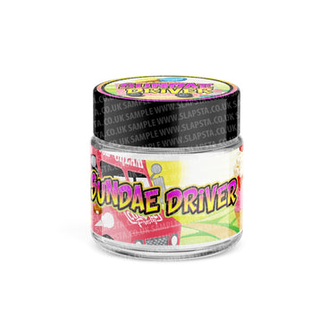 Sundae Driver Glass Jars Pre - Labeled - 3.5grams (1/8oz)