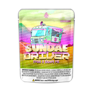 Sundae Driver Mylar Pouches Pre-Labeled - 3.5g (1/8oz) / No / 16pcs