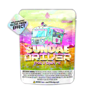Sundae Driver SFX Mylar Pouches Pre - Labeled - 3.5g (1/8oz)