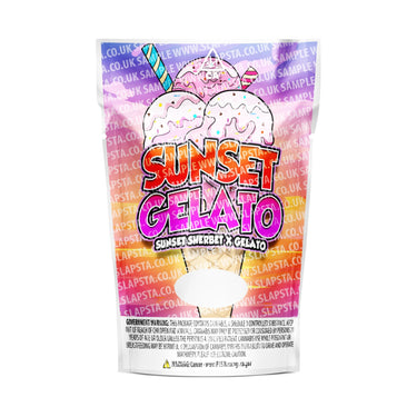 Sunset Gelato Mylar Pouches Pre-Labeled - SLAPSTA