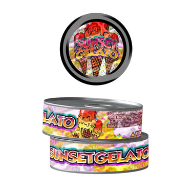 Sunset Gelato Pre - Labeled 3.5g Self - Seal Tins - 60pcs