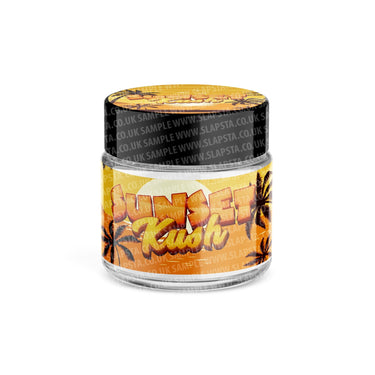 Sunset Kush Glass Jars Pre - Labeled - 3.5grams (1/8oz)