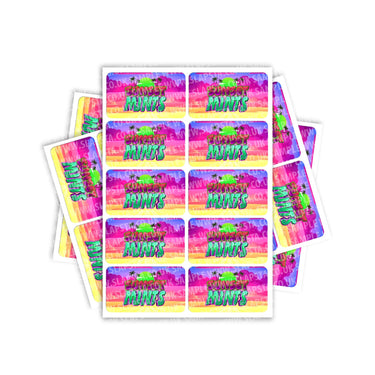 Sunset Mints Rectangle / Pre - Roll Labels - Pre - Roll (10.16cm x 6.7cm)