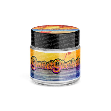 Sunset Sherbet Glass Jars Pre - Labeled - 3.5grams (1/8oz)
