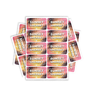 Sunset Sherbet Rectangle / Pre - Roll Labels - Pre - Roll (10.16cm x 6.7cm)