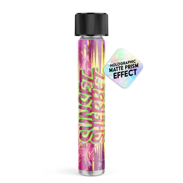 Sunset Sherbet SFX Glass Pre-Roll Tubes Labeled - 10pcs