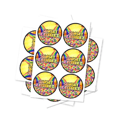 Sunset Zkittlez Circular Stickers - 2.5cm