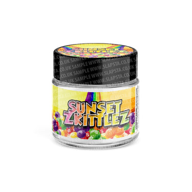 Sunset Zkittlez Glass Jars Pre - Labeled - 3.5grams (1/8oz)