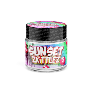 Sunset Zkittlez Glass Jars Pre - Labeled - 3.5grams (1/8oz)